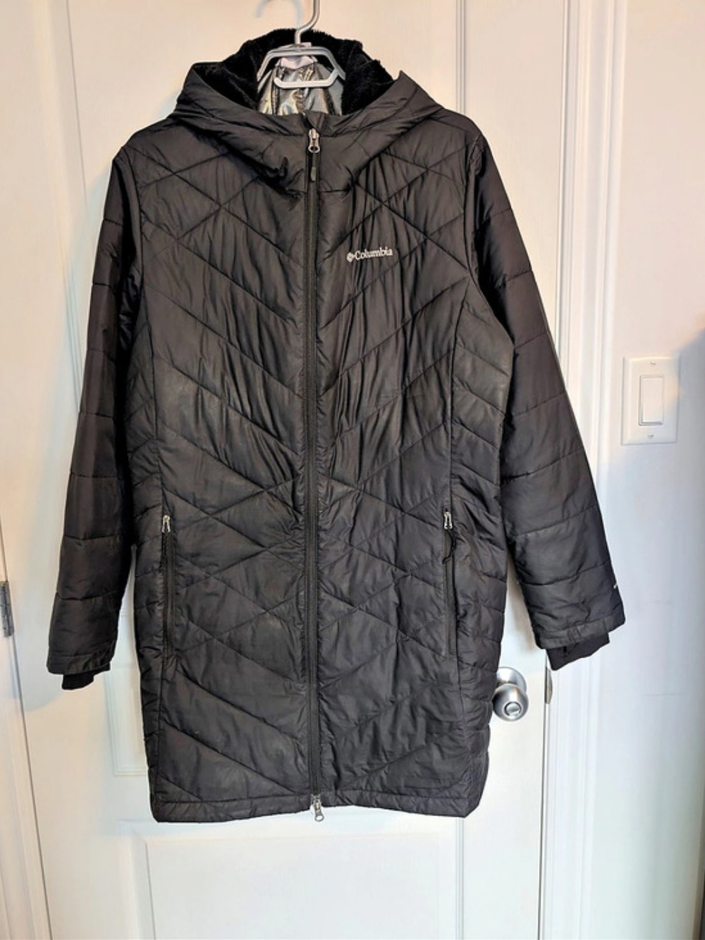 Columbia Heavenly Long Hooded Jacket Black Size 1X